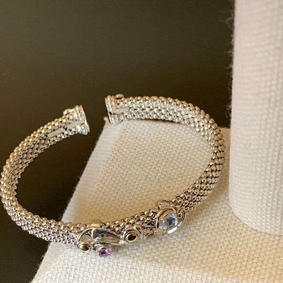 Brand new Phillip Gavriel BAROQUE CUFF WITH GEMSTONES & 18K GOLD - Picture 12 of 16